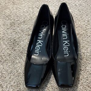 Calvin Klein Glossy Black Heels